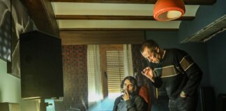 Eduardo Noriega y el director Miguel Ángel Lamata presentan LA AHORCADA en un evento prefestival ISLA CALAVERA Eduardo Noriega y Miguel Ángel Lamata, durante el rodaje de La ahorcada.