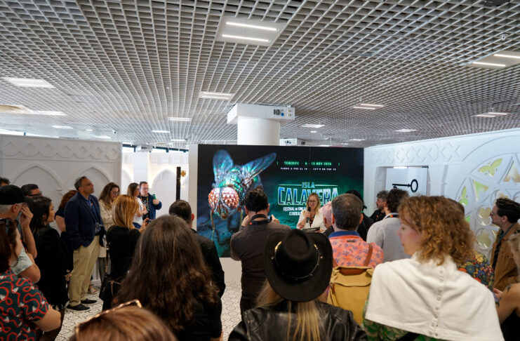 La proyección internacional del FESTIVAL ISLA CALAVERA y su modelo único nacido en La Laguna llaman la atención en Cannes Presentación del Festival Isla Calavera en Cannes.