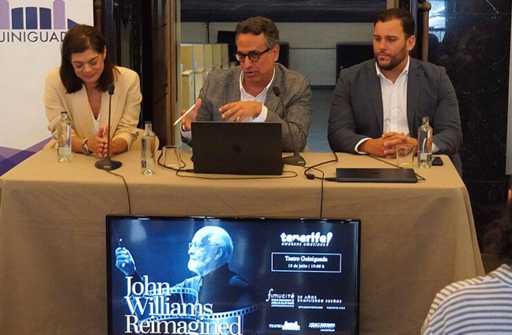 El Teatro Guiniguada acoge ‘John Williams Reimagined’, una de las grandes citas de FIMUCITÉ 20 Rueda de prensa en Teatro Guiniguada, Las Palmas de Gran Canaria.